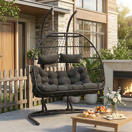 Hanging rattan egg - hanging,