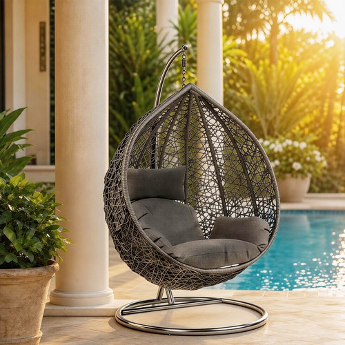 Rattan swing egg chair - rattan,