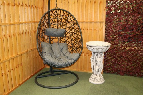 Grey rattan swing patio - swing,