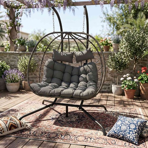 Hanging egg chair - chair, double