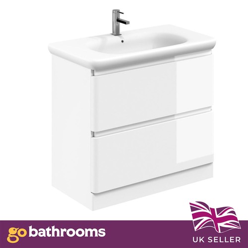 900mm white gloss bathroom - white,