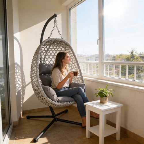 Hanging swing egg chair - hanging,