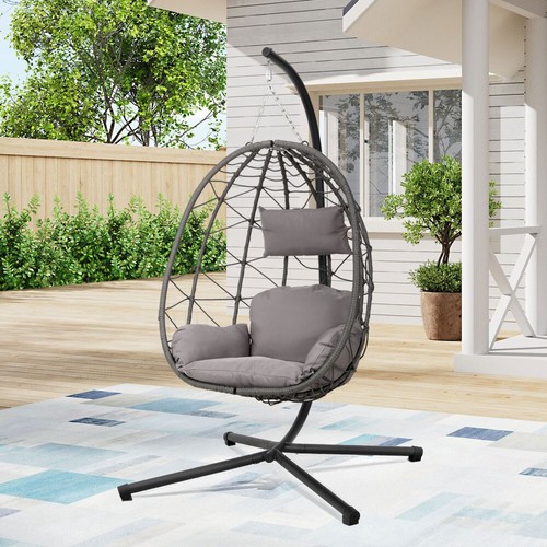Hanging rattan egg chair with - rattan,