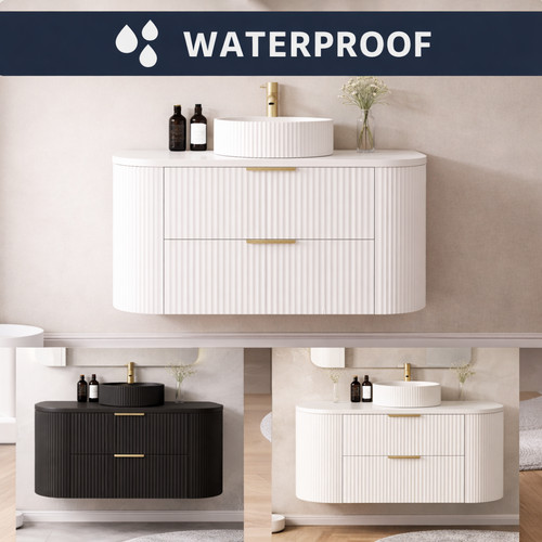 Fluted waterproof wall hung - fluted,