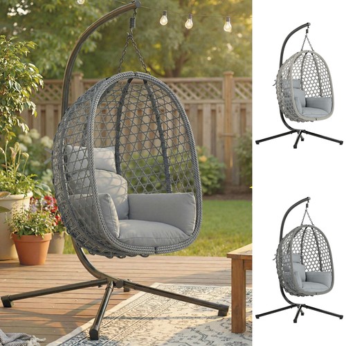Hanging egg chair - hanging, rattan